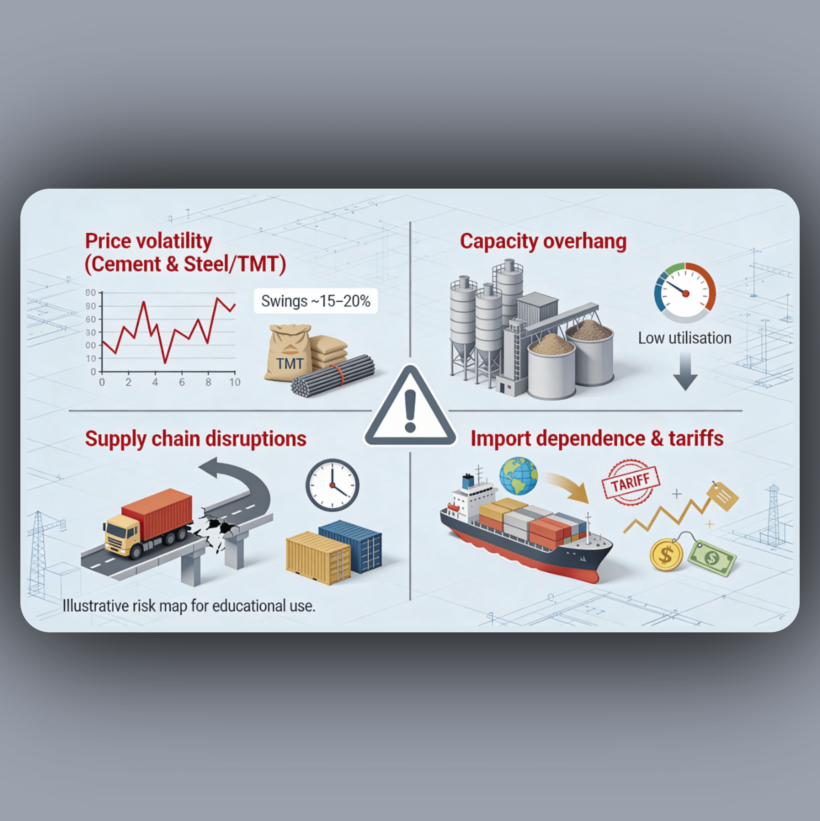 Major challenges in construction material industry